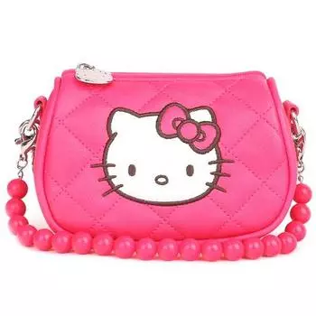Сумка-тоут для девочек Hello Kitty на молнии с бусинами KTK-RB21P, популярный персонаж в Корее