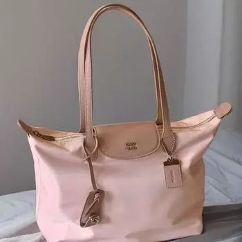 Сумка-тоут для девочек, женская, 2024, новая, большая вместимость, ручная сумка через плечо для поездок на работу розовый