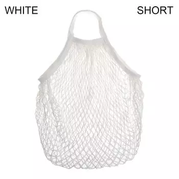 Сумка-тоут для хранения рыболовной сети, сетчатая сумка-черепаха, плетеная сетчатая сумка-тоут white-Short