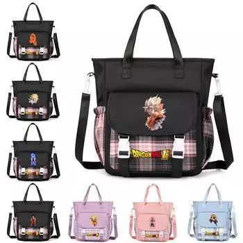 Сумка-тоут для переноски в стиле аниме Dragon Ball, сумка через плечо для девочек-подростков, мальчиков, школьная сумка, женская дорожная сумка для отдыха, рюкзак
