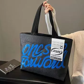 Сумка-тоут для поездок на работу, универсальная сумка через плечо, водонепроницаемая, портативная, экологически чистая сумка для покупок, школьная сумка для студентов