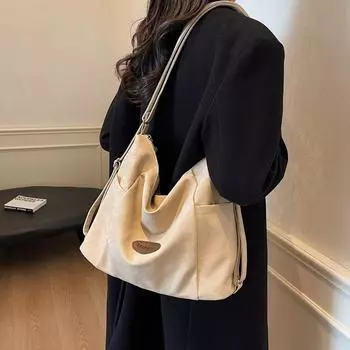 Сумка-тоут для поездок на работу, женская сумка через плечо, большая вместимость, сумка под мышкой, многофункциональный рюкзак чёрный