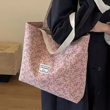 Сумка-тоут для средней школы, женская сумка на плечо для мамы, студенческая косметичка One Size розовый