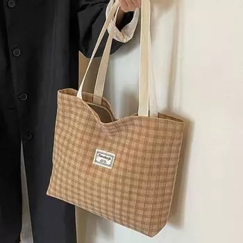 Сумка-тоут для старшеклассников, женская сумка для покупок Ins, модная сумка на одно плечо для студенток колледжа