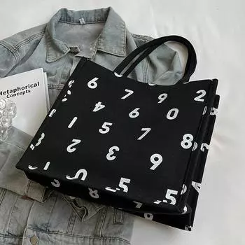 Сумка-тоут для студентов, холщовая, модная, повседневная, женская, универсальная, через плечо, школьная сумка
