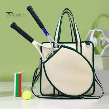 Сумка-тоут для тенниса для женщин, сумка для теннисных ракеток, вместительная сумка для паделя, регулируемая спортивная сумка для пиклбола на 2 ракетки A