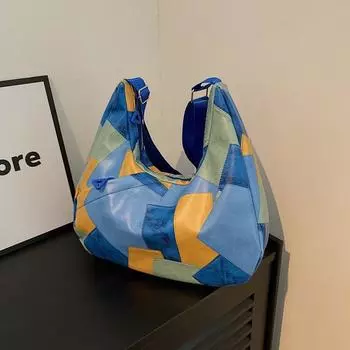 Сумка-тоут для женщин 2024 года, новая осенняя сумка для поездок на работу, большая вместимость, персонализированная простая сумка через плечо под мышкой чёрный