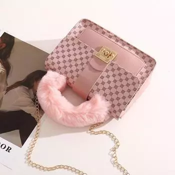 Сумка-тоут для женщин Мягкие пушистые плюшевые сумки через плечо Дизайнерские сумки с верхней ручкой Теплые кошельки розовый