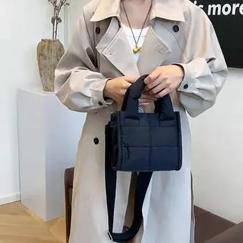 Сумка-тоут для женщин, стеганая, модная, сумка через плечо, большая вместимость, стильная, модная сумка-мессенджер 21x9x17cm розовый