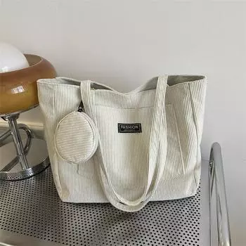 Сумка-тоут для женщин Velvet commuting большой емкости, осень-зима 2024 года, простая, однотонная, через плечо чёрный