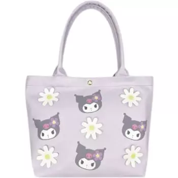 Сумка-тоут Hatayama Shoji Sanrio 3D Flower Series Kuromi H24 x Ш32 x 33202993 Прибл. D9.5см