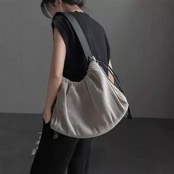 Сумка-тоут Ins-style Niche Canvas Bag, легкая и вместительная дорожная сумка, большая сумка-тоут на одно плечо для поездок на работу и обратно