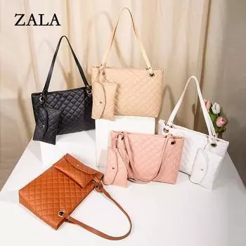 Сумка-тоут из двух частей, женские сумки, модные женские сумки, повседневные белые женские сумки через плечо коричневый