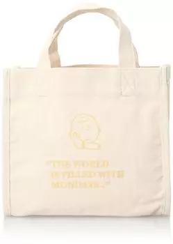 Сумка-тоут из холста, маленькая мини-сумка для прогулок, обедов, для девочек, взрослых, школьников, 0133 Charlie Brown [Snoopy] для женщин (СПИК-048)