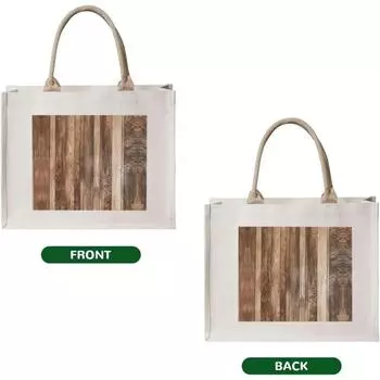Сумка-тоут из холста с текстурой дерева для женщин, эстетическая сумка-тоут для пляжа, путешествий, сумок-тоут для покупок, повседневной работы 40x13x33cm