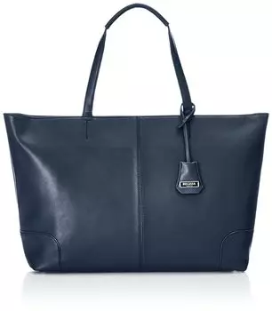 Сумка-тоут из кожи, деловая, ширина широкая, большое дно, свободная, 647, темно-синий [Регистрация], сумка, мужская, женская, 55 см, размер, вместимость, A4, заклепки, ПК, стоячая,