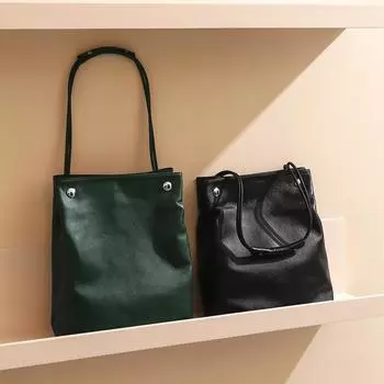 Сумка-тоут из кожи с верхним слоем и большой вместимостью, простая и высококачественная женская сумка через плечо из кожи для поездок на работу зелёный