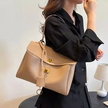 Сумка-тоут из мягкой искусственной кожи в стиле ретро для женщин, вместительная, с множеством карманов, повседневная, для работы, путешествий, через плечо, дизайнерские сумки