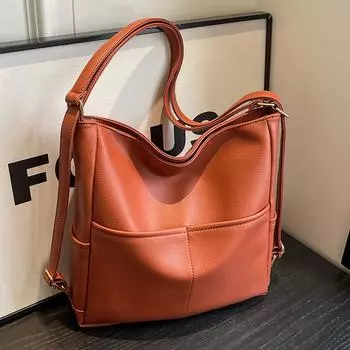 Сумка-тоут из мягкой текстурированной кожи, женская, большая вместимость, сумка на плечо для поездок на работу, новый многофункциональный дорожный рюкзак, сумки через плечо