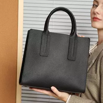 Сумка-тоут из натуральной кожи большой вместимости 2024 года - сумка через плечо и сумка-мессенджер из коровьей кожи для женщин 28*12*25