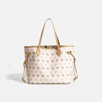 Сумка-тоут из натуральной кожи большой вместимости - осенне-зимний выпуск для женщин и дуэта мать-дочь 43x14x29 cm слоновая кость