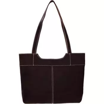 Сумка-тоут из натуральной кожи для женщин, большая сумка для работы, большой кошелек для работы, сумка через плечо 16 x 12 x 4 in коричневый