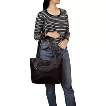 Сумка-тоут из натуральной кожи для женщин, большая сумка для работы, большой кошелек для работы, сумка через плечо 16 x 12 x 4 in коричневый