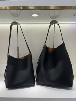 Сумка-тоут из натуральной кожи с застежкой-замком и верхним слоем из коровьей кожи, большая вместимость, сумка через плечо, женская сумка под мышкой 24x14x26cm золотисто-коричневый