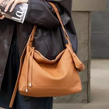 Сумка-тоут из натуральной кожи с верхним слоем, большая вместимость, модная сумка через плечо для женщин