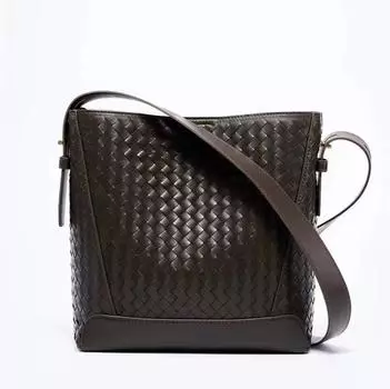 Сумка-тоут из овчины, ручная работа, новая, для поездок на работу, большая вместимость, модная сумка через плечо 30x12x26.5cm чёрный/фиолетовый