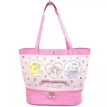 Сумка-тоут из винила K Company Sanrio с карманами и персонажами Sanrio В295 x Ш400 x Г164 мм CPV4-SAC