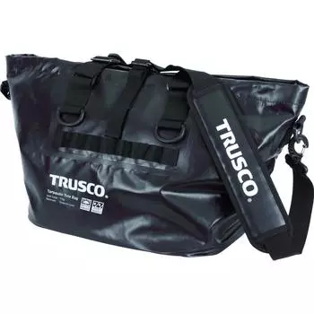 Сумка-тоут из водонепроницаемой брезентовой ткани TRUSCO, большая, черная, TTBL-BK