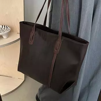 Сумка-тоут класса Premium Sense большой вместимости, универсальная сумка через плечо, модная сумка для поездок на работу коричневый