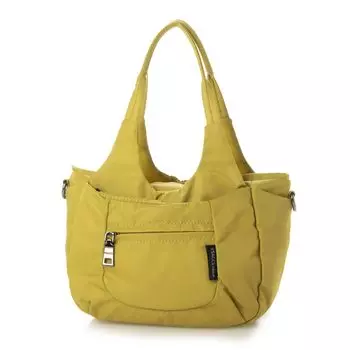 Сумка-тоут круглая 2WAY Mini Tote горчичная [Isaac] женская (41)