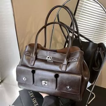 Сумка-тоут Locomotive Wind большой емкости, модная, универсальная, для поездок на работу, на одно плечо, ручная сумка подмышкой красный