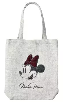Сумка-тоут Marushin Disney Minnie В35 x Ш32 x Г8 см Большая симпатичная лента Изготовлено MOON UK шерстяная ткань 2335021300 (исключая ручку)