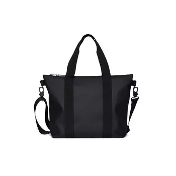 Сумка-тоут Micro Crossbody Bag для женщин и мужчин Водонепроницаемая сумка-тоут для повседневных нужд Micro [RAINS] (черный), Черный, Микро, Черный///Белый,