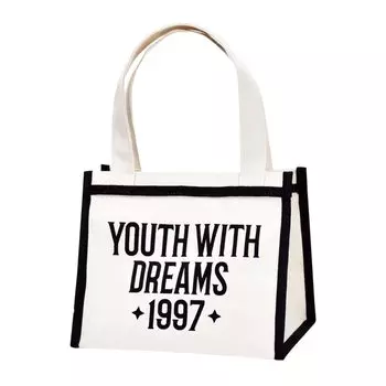 Сумка-тоут Мини-сумка для обеда Сделано в Японии Кант с логотипом и принтом обратная сторона Мини-сумка-тоут 0014 Черный [Aventura]