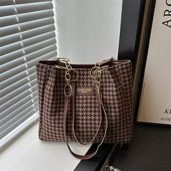 Сумка-тоут, модная сумка большой емкости, летняя сумка 2024 года, новая простая модная корейская версия, сумка через плечо подмышкой чёрный