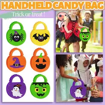 Сумка-тоут на Хэллоуин, нетканый мешок, детский подарок на вечеринку в честь праздника, сумка для конфет, реквизит для украшений на Хэллоуин One Size