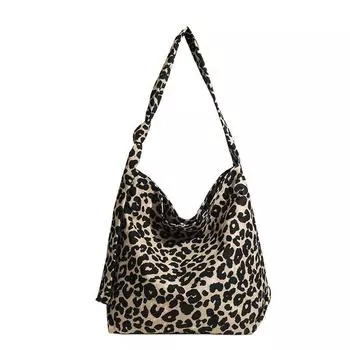 Сумка-тоут на одно плечо с леопардовым принтом, зимняя мода, корейское меньшинство, все, ленивое чувство, сумка на плечо