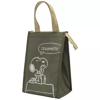 Сумка-тоут Nakajima Corporation Peanuts Snoopy с утеплителем и вставкой M Khaki H35 x W25 x D17 см 208484-25 хаки