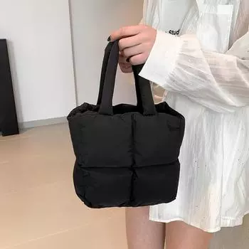 Сумка-тоут Niche Design Diamond Square, мягкая хлопковая сумка-подушка, универсальная сумка на одно плечо с застежкой-молнией и подмышкой для женщин