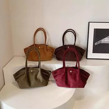 Сумка-тоут Niche Design Same Style с пряжкой на ремне, сумка-тоут Bat Bag, матовая замшевая сумка-крыло