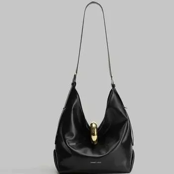 Сумка-тоут Niche Design Texture, модная универсальная сумка через плечо, сумка для поездок на работу и подмышки чёрный