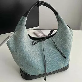 Сумка-тоут Niche Patchwork, женская сумка-ведро в стиле ретро для поездок на работу, сумка на одно плечо подмышкой