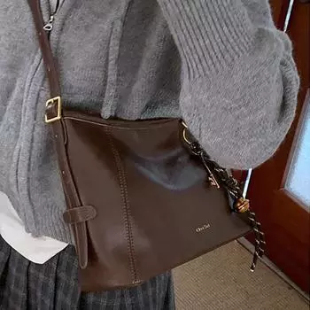 Сумка-тоут, новая модная женская сумка-ведро, осенне-зимняя повседневная сумка через плечо большой емкости