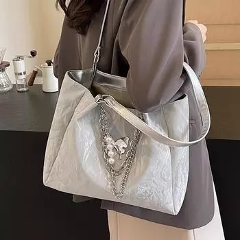 Сумка-тоут, новая осенне-зимняя женская сумка, большая вместительная сумка через плечо, портативная студенческая сумка для поездок на работу, большая сумка