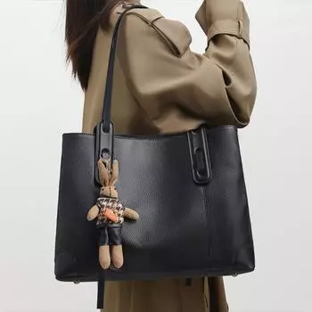 Сумка-тоут, новая осенне-зимняя женская сумка из натуральной кожи, большая вместительная сумка через плечо, сумка через подмышку, большая сумка