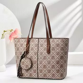 Сумка-тоут, новая ретро-трендовая женская сумка, маленькая сумка, аксессуары, большая сумка, сумка через подмышку, большой емкости + 32*13*28 темно-коричневого